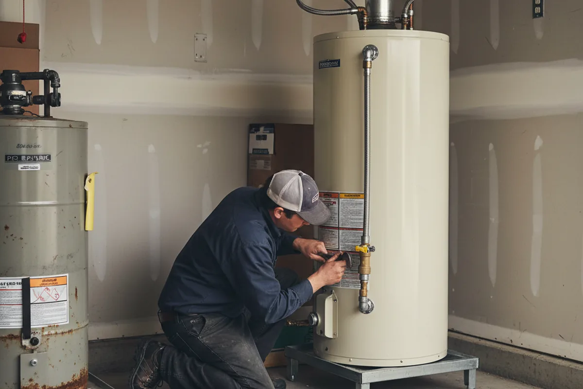 Water heater and shutoff valve replacement in North Jackson